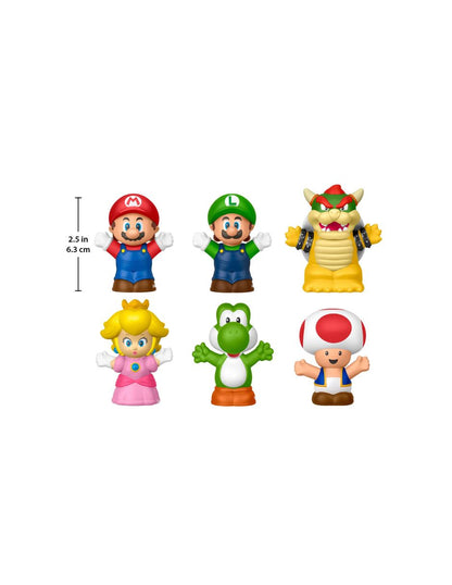 Set 6 Figuras Little People Super Mario Fisher-Price