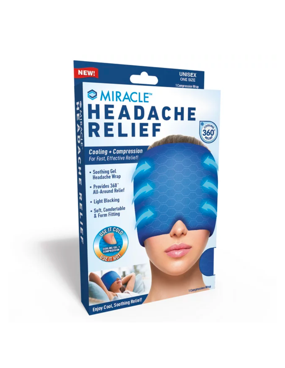 Miracle Gorro para aliviar el dolor de cabeza cobertura 360 grados