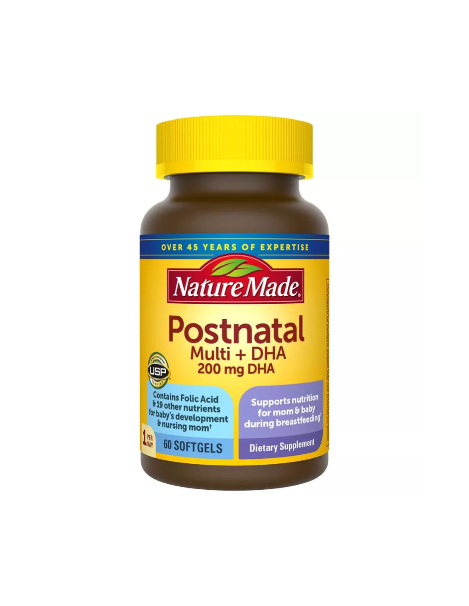 Nature Made Postnatal Multi + DHA 60 cápsulas