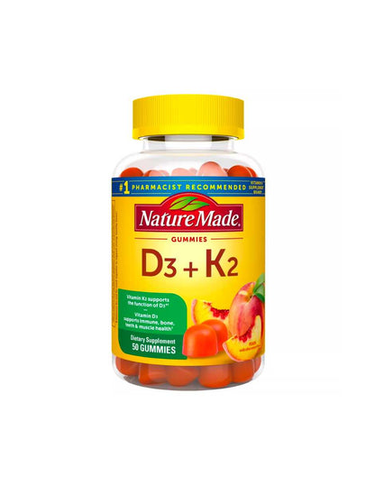 Nature Made Vitamin D3+K2 gomitas 50 unidades