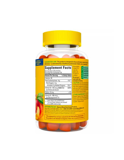 Nature Made Vitamin D3+K2 gomitas 50 unidades