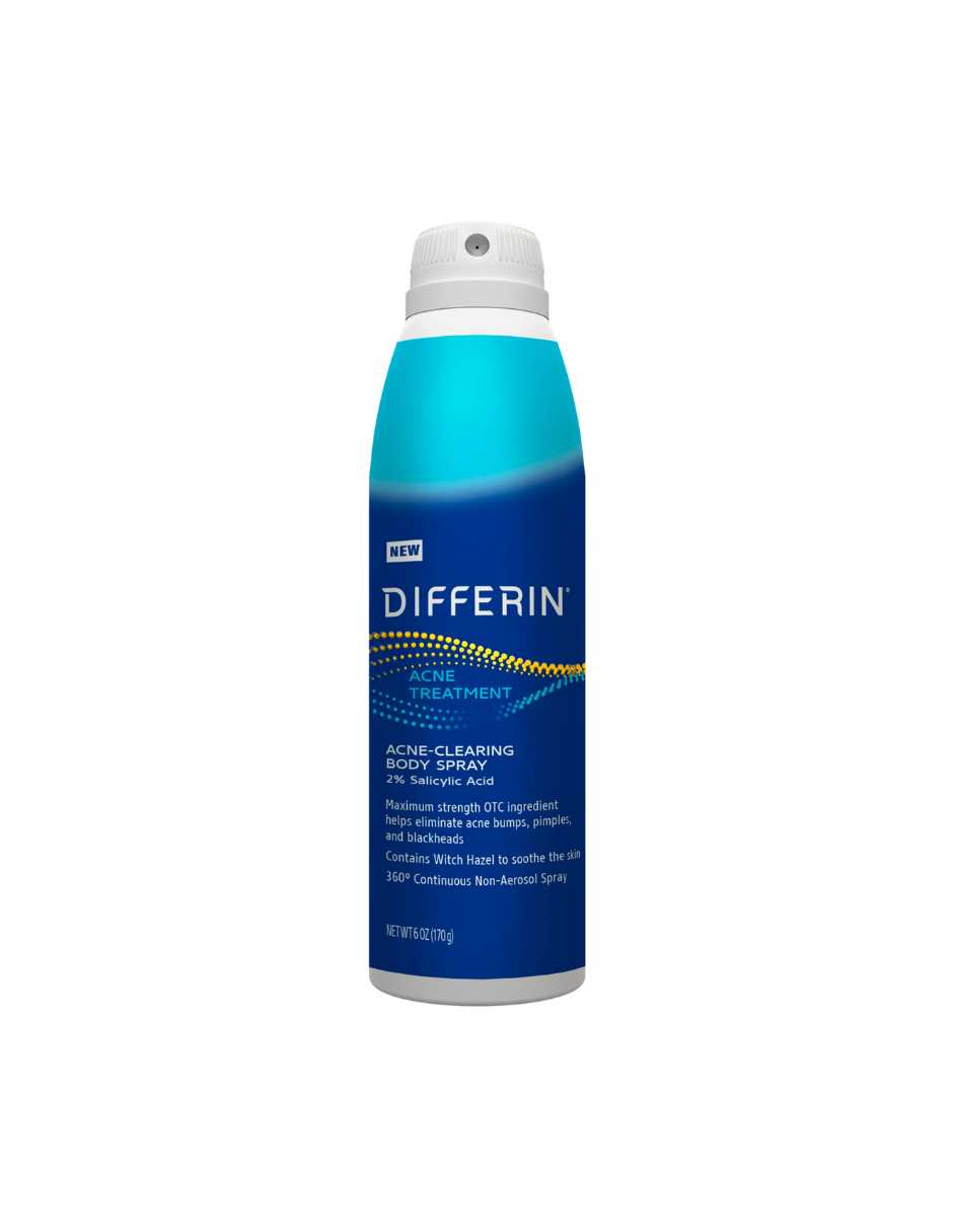Differin Spray corporal limpiador de acné con ácido salicílico 170gr