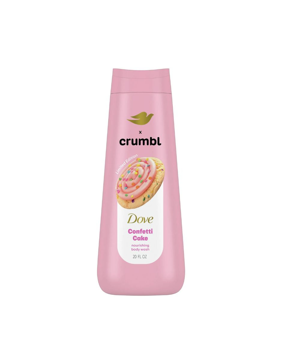 Dove x Crumbl Gel de baño líquido humectante aroma galleta de confetí 590ml