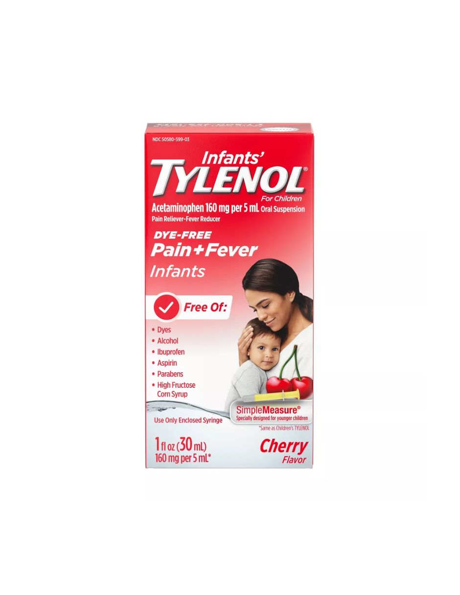 Tylenol infantil Suspensión Oral Cereza Sin Colorantes 160 mg