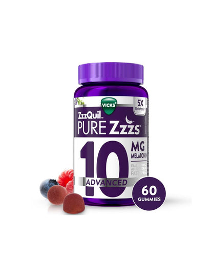 Vicks ZzzQuil Pure Zzzs Melatonina 10 mg 60 Gomitas