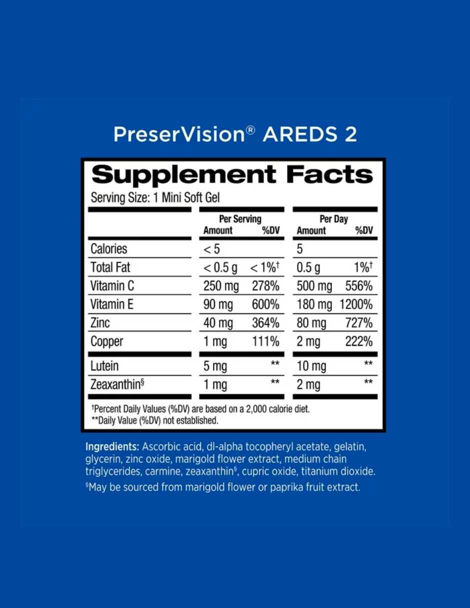 PreserVision AREDS 2 vitaminas para ojos 90 MiniGels