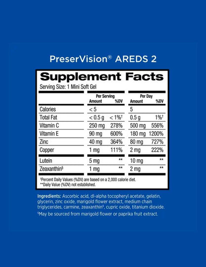 PreserVision AREDS 2 vitaminas para ojos 90 MiniGels