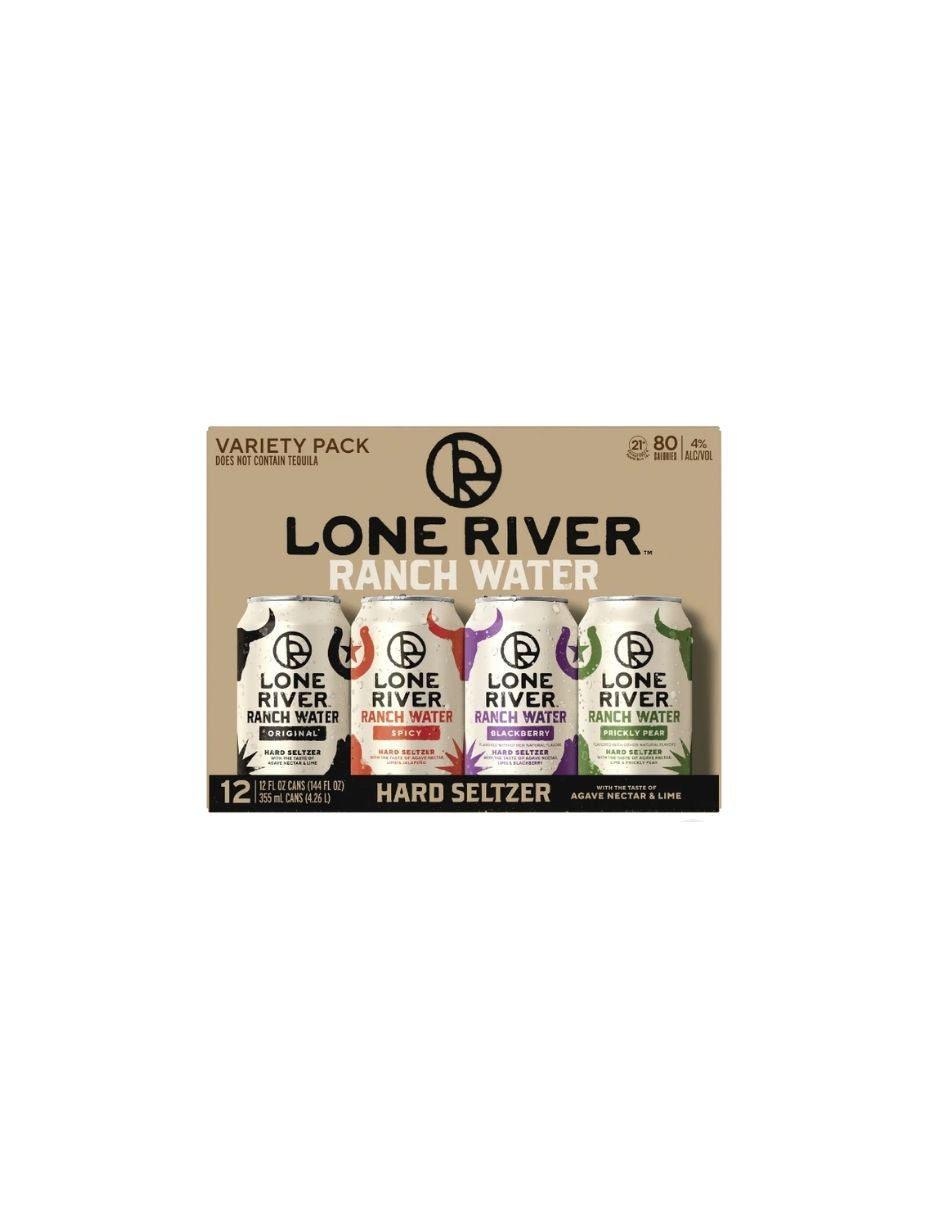 Bebida Hard Seltzer Lone River Ranch Agua Mineral con Alcohol 12 Pack