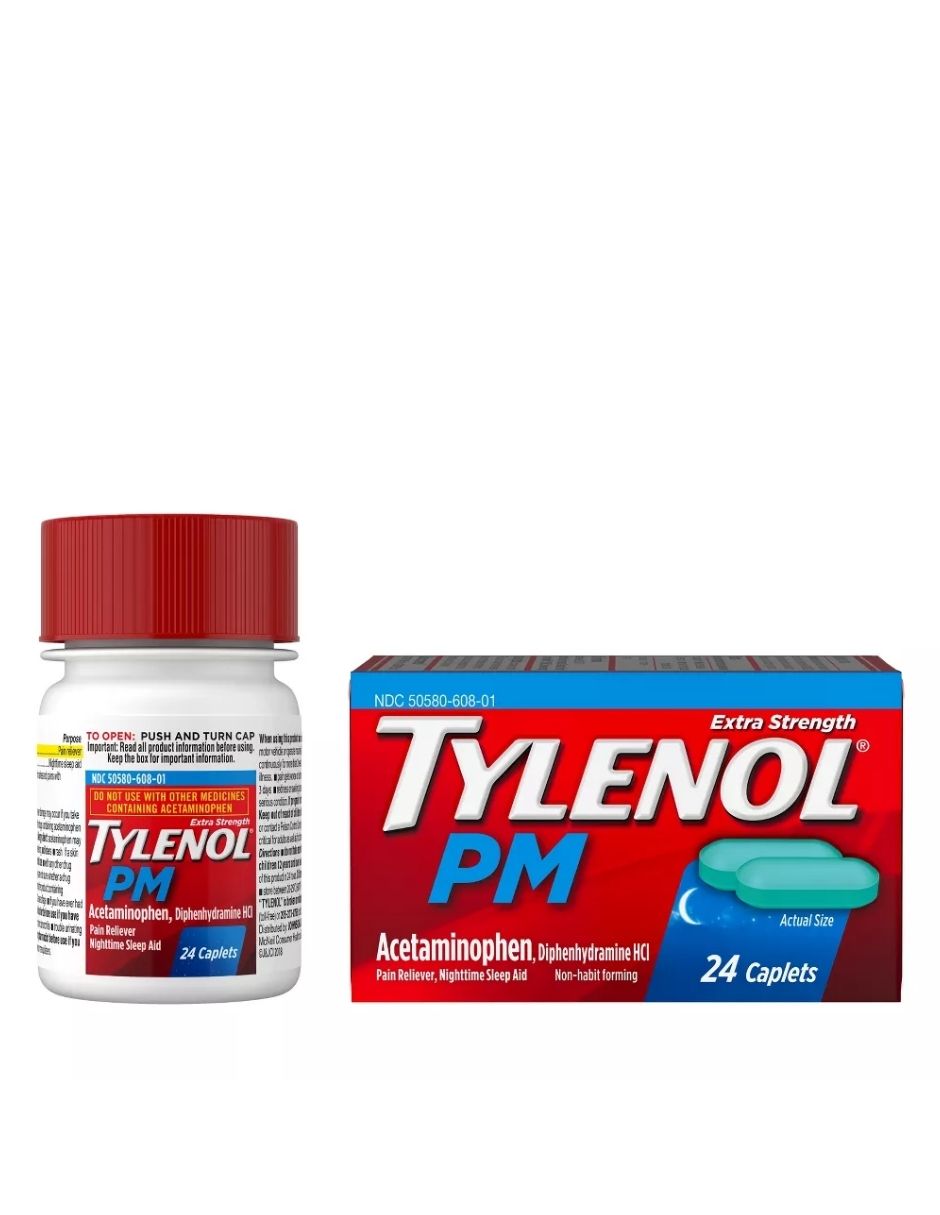Analgésico Nocturno Extra Strength 24 Cápsulas - Tylenol PM
