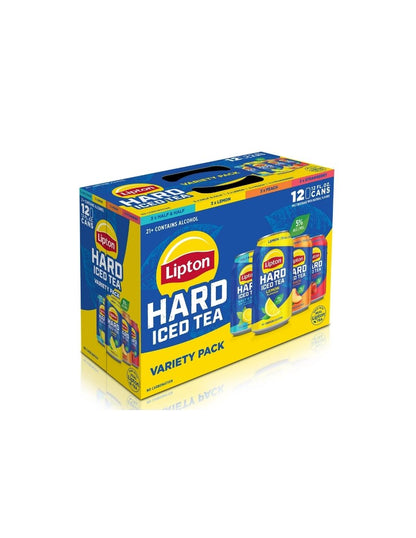 Té Helado con Alcohol (Paquete Variado) 12 Pack 355ml - Lipton Hard Iced Tea