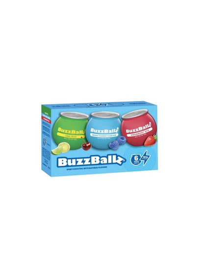 Bebida BuzzBallz Paquete Surtido de 6 Pack, 200ml