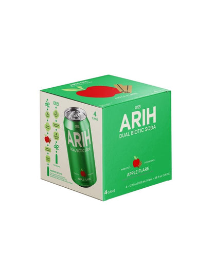 Refresco ARIH Prebiótico y Postbiótico Bajo en Azúcar 4 pack 355ml