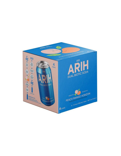 Refresco ARIH Prebiótico y Postbiótico Bajo en Azúcar 4 pack 355ml
