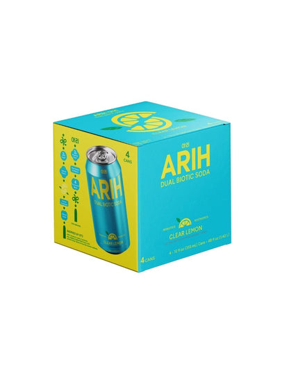 Refresco ARIH Prebiótico y Postbiótico Bajo en Azúcar 4 pack 355ml