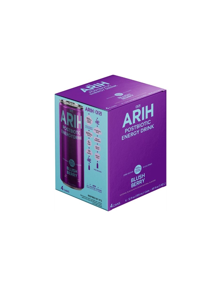 Bebida Energética ARIH 4 Pack Bajo En Azúcar 355ml (Variedad)