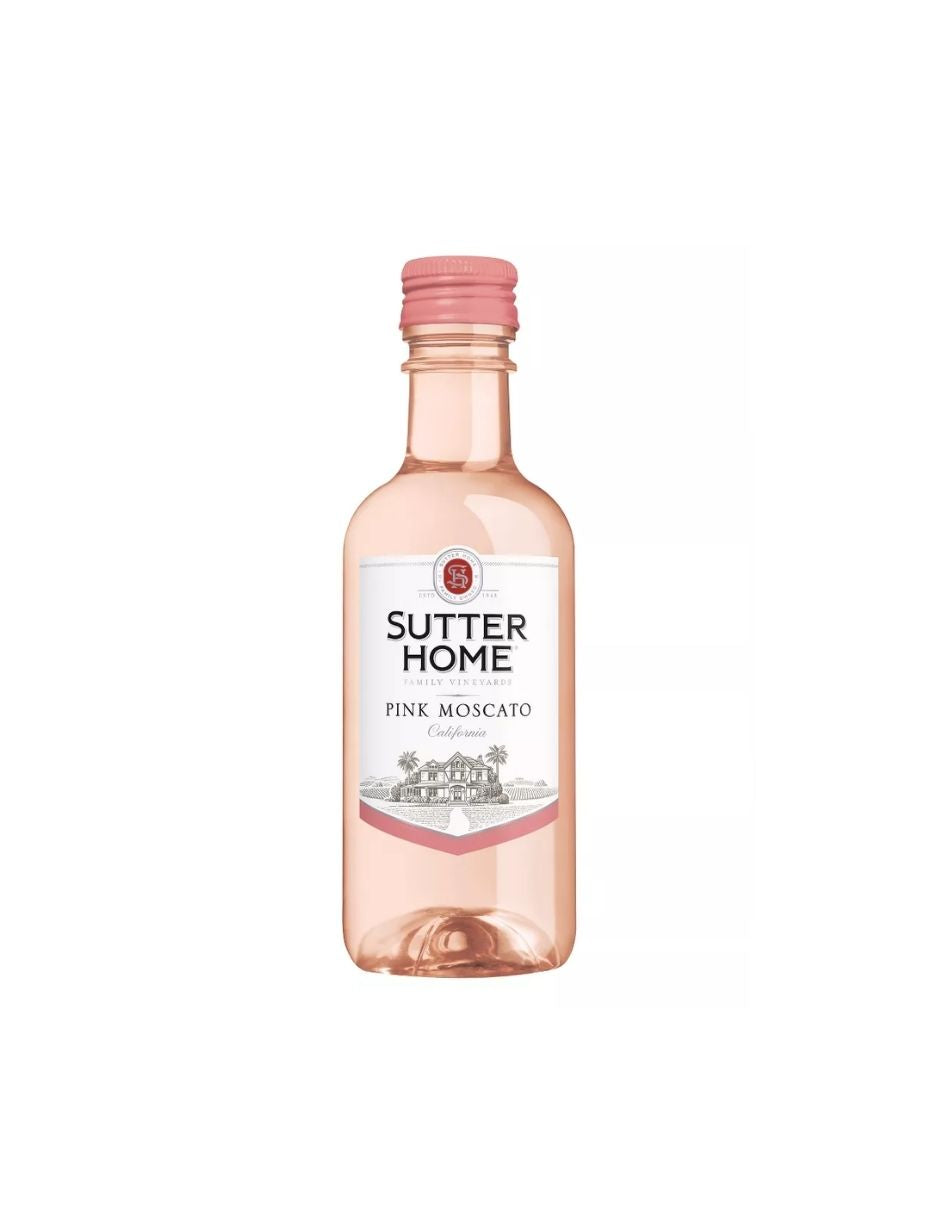 Vino Moscato Rosado Sutter Home 10% Alc. – 4 Pack Botellas de 187ml