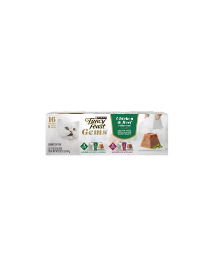 Fancy Feast Mousse Paté Comida Húmeda Gatos Adultos 12 Pack (elige sabor)