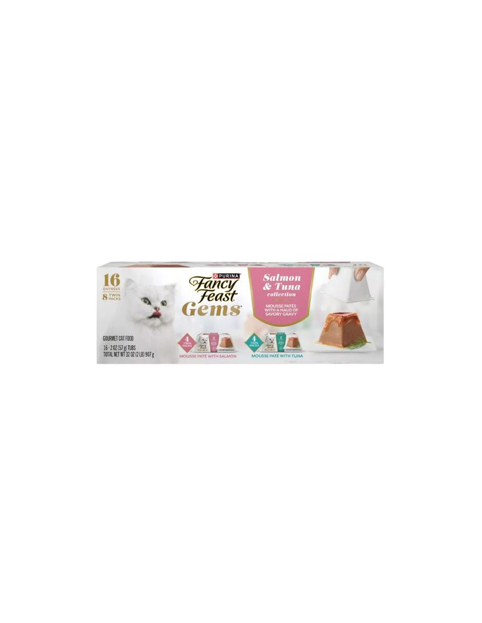 Fancy Feast Mousse Paté Comida Húmeda Gatos Adultos 12 Pack (elige sabor)