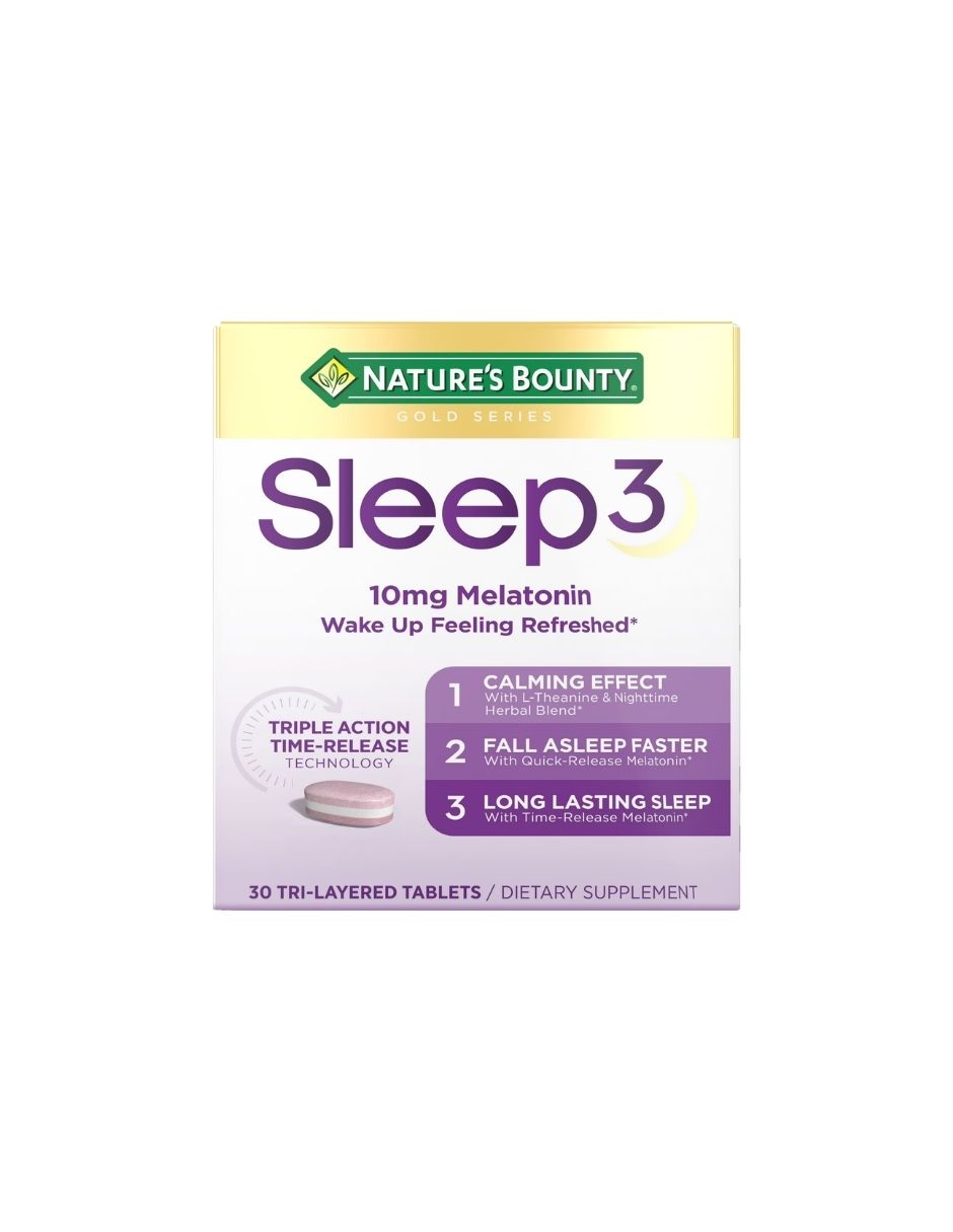 Nature's Bounty Sleep3 Melatonina 10mg, 30 unidades