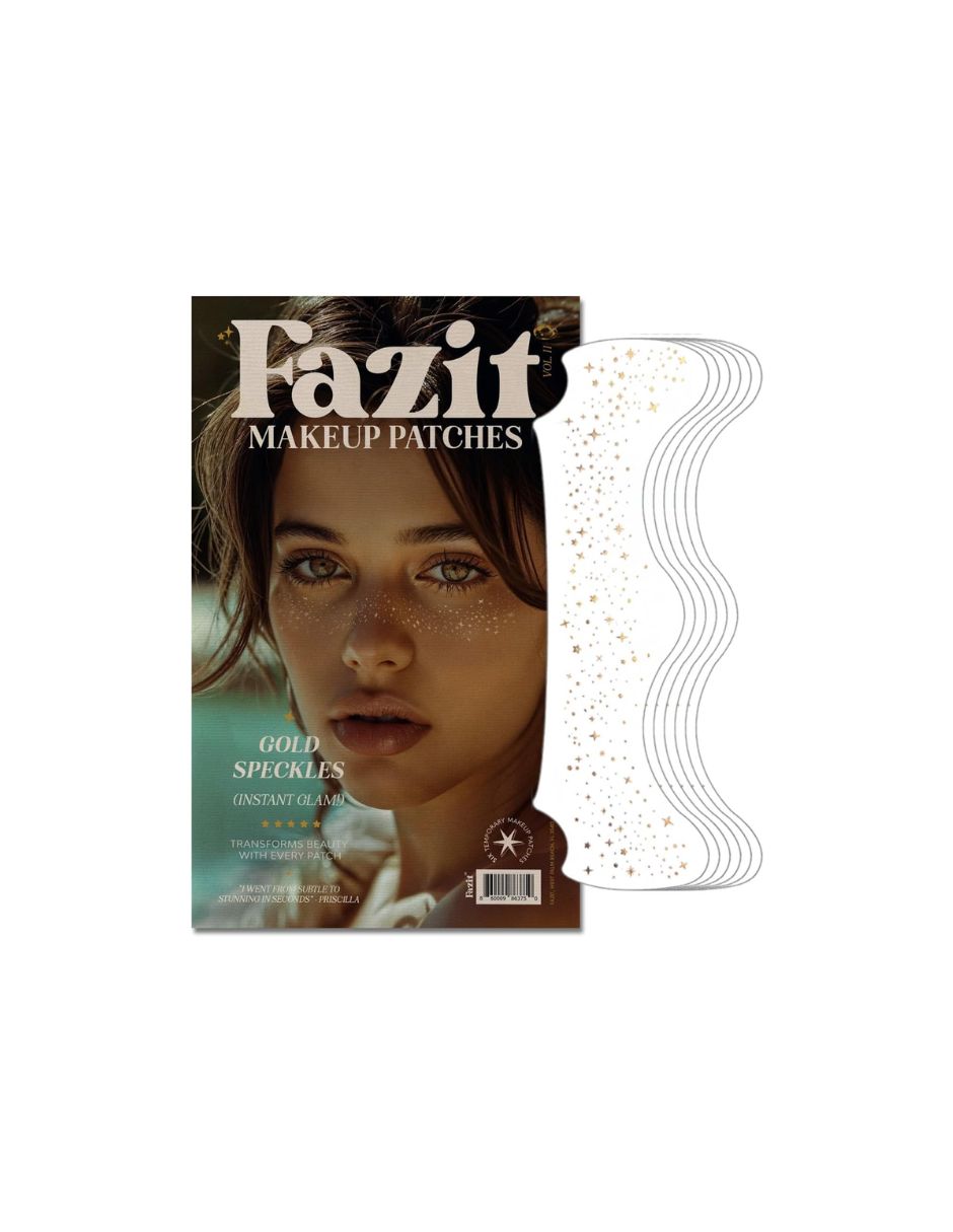 Fazit Parches de maquillaje pecas doradas con purpurina facial