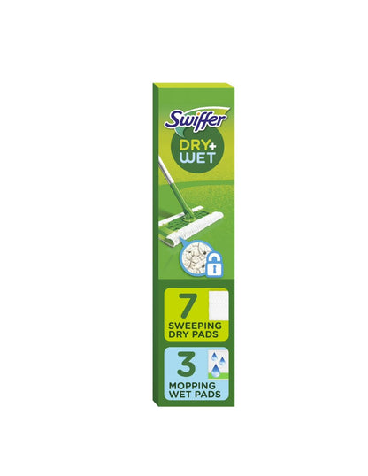 Swiffer Sweeper Kit de Inicio con Mopa, Paños Secos y Húmedos