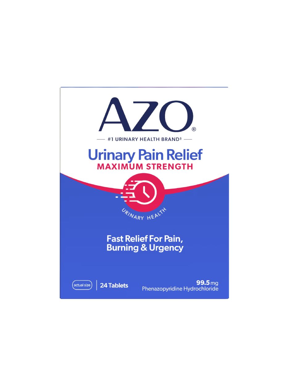 AZO Alivio del dolor urinario de fuerza máxima, 24 unidades