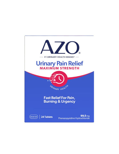 AZO Alivio del dolor urinario de fuerza máxima, 24 unidades
