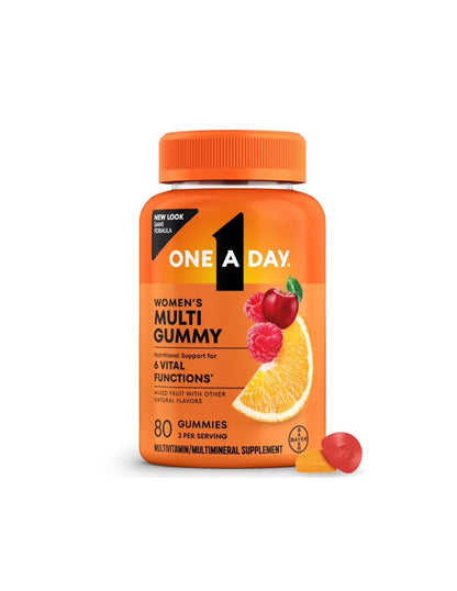 One A Day Women's Gummy Multivitamin, multivitaminas para mujeres, 80 unidades