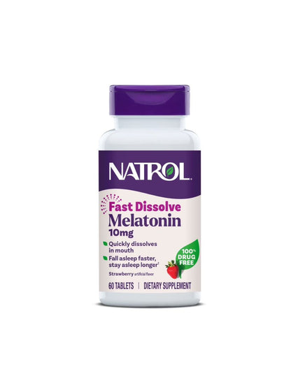 Natrol Melatonina tabletas de disolución rápida, 10 mg, 60 unidades