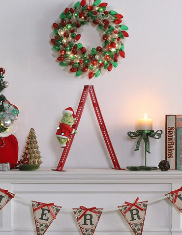 Decoración Animada de Mesa Grinch Escalador – 17" Mr. Christmas