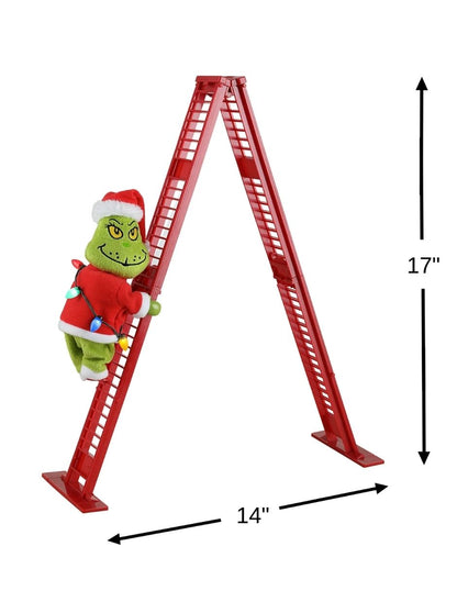 Decoración Animada de Mesa Grinch Escalador – 17" Mr. Christmas