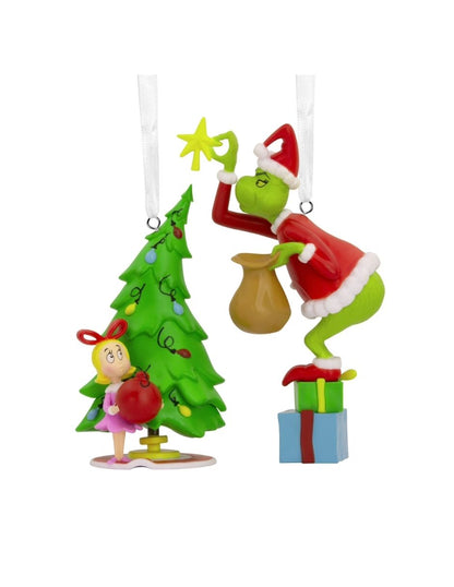 Adornos Navideños Hallmark Grinch y Cindy-Lou Who - Juego de 2 Piezas