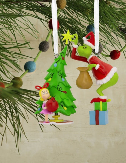Adornos Navideños Hallmark Grinch y Cindy-Lou Who - Juego de 2 Piezas