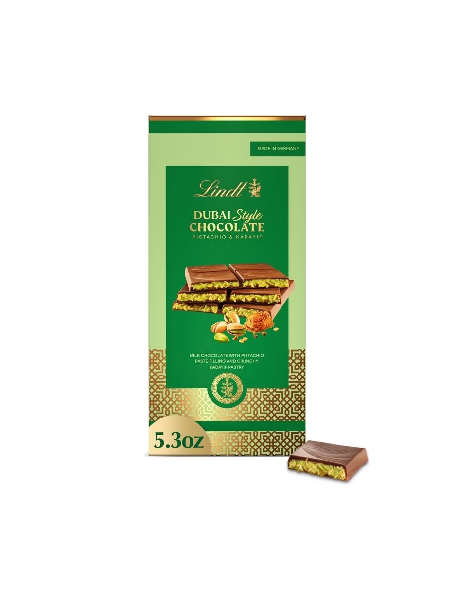 Barra de Chocolate con Pistacho 150 g Lindt Estilo Dubái