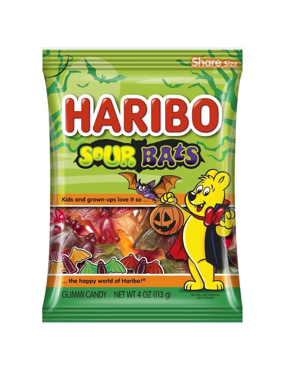 Gomitas Ácidas Murciélagos Halloween 113 g HARIBO