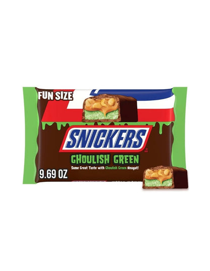 Barras de Chocolate SNICKERS Verdes Ghoulish Halloween 274gr
