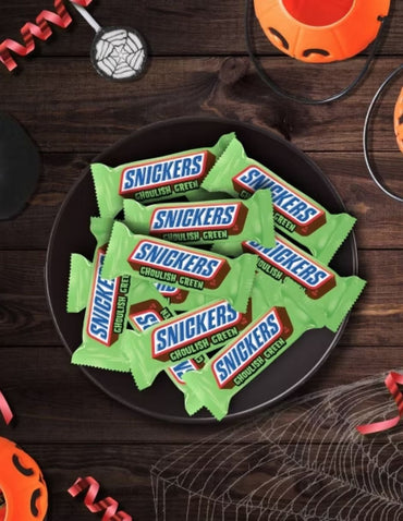 Barras de Chocolate SNICKERS Verdes Ghoulish Halloween 274gr