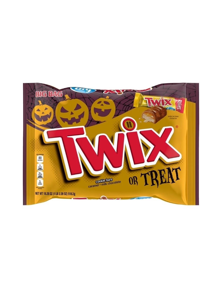 Barras de Chocolate Twix Halloween Tamaño Divertido Bolsa 518 g
