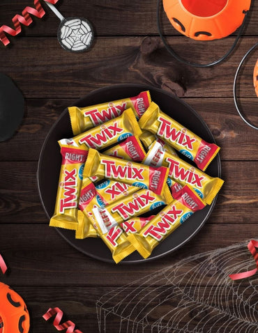 Barras de Chocolate Twix Halloween Tamaño Divertido Bolsa 518 g