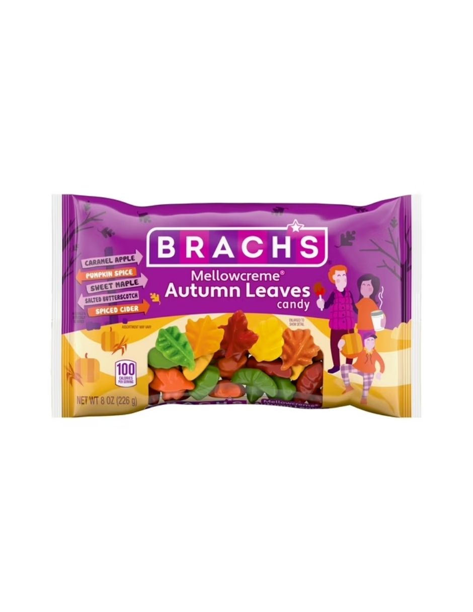 Caramelo Mellowcreme Brach’s Hojas de Otoño Sabores Variados Halloween Bolsa 227 g