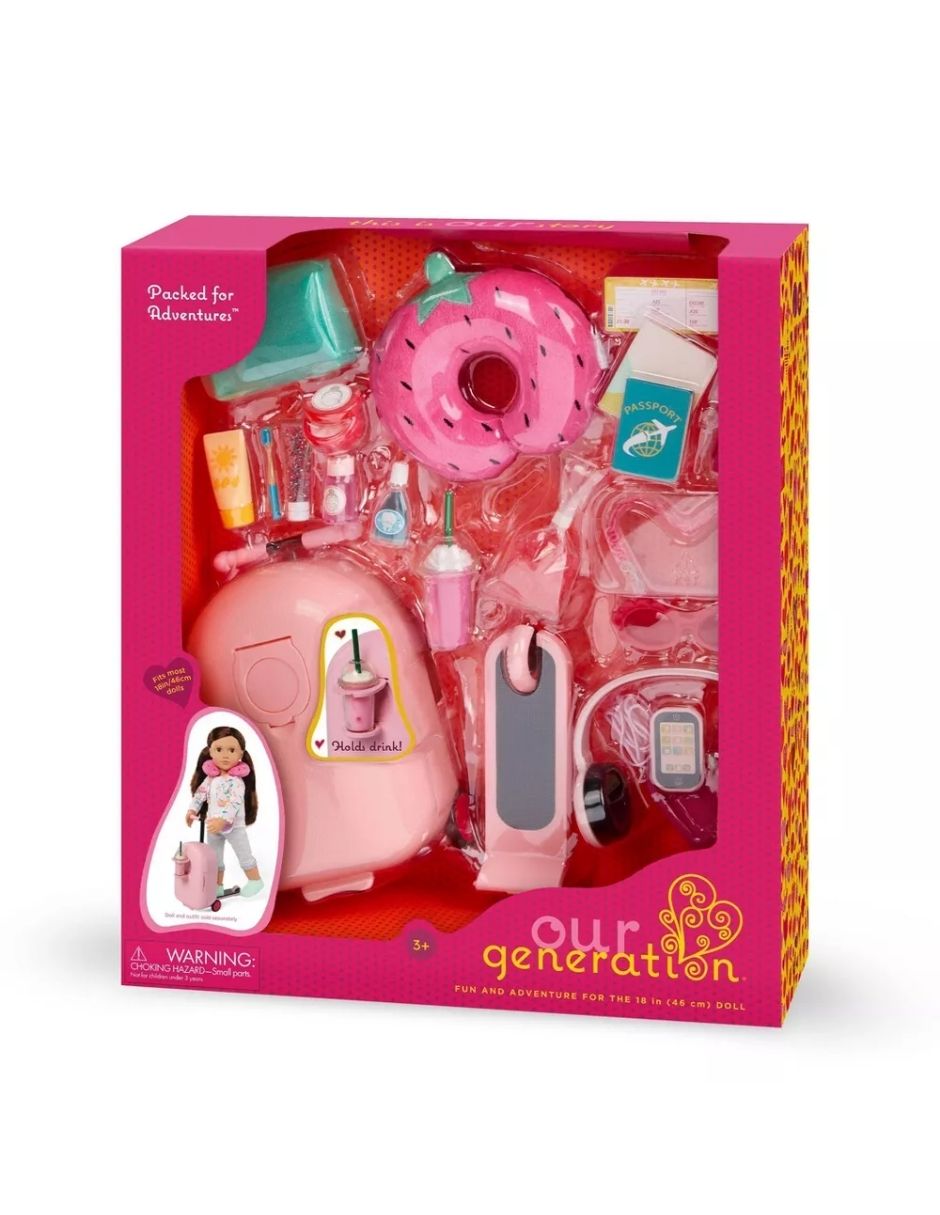 Set de Maleta y Accesorios para Muñecas  – Kit de Viaje Infantil