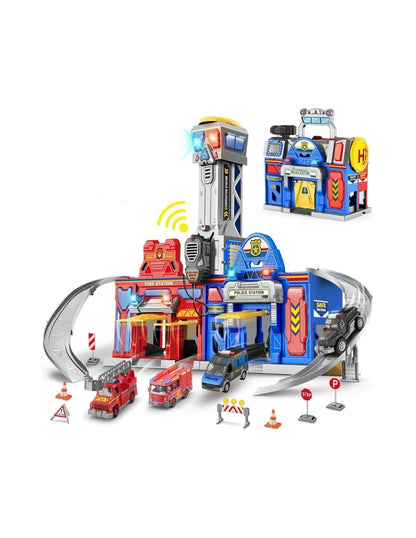 Set de Pista de Acción Policía y estación de bomberos– BAODLON