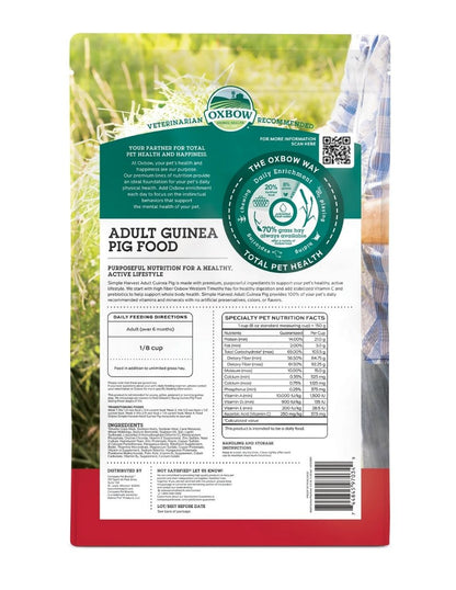 Alimento para Conejillos de Indias Adultos Oxbow Simple Harvest 1.58kg