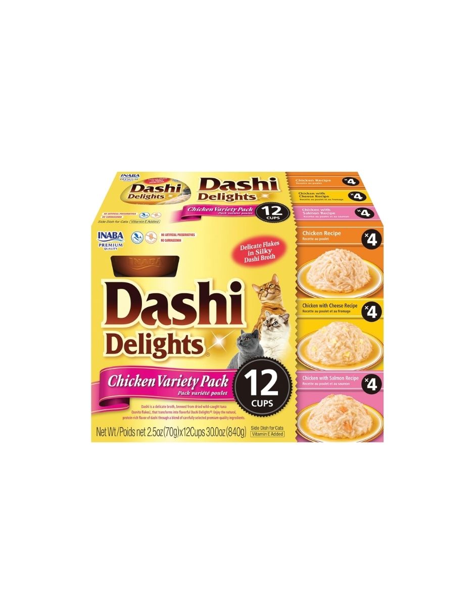 Alimento Húmedo para Gatos INABA Dashi Delights Pollo con Caldo 12 cups