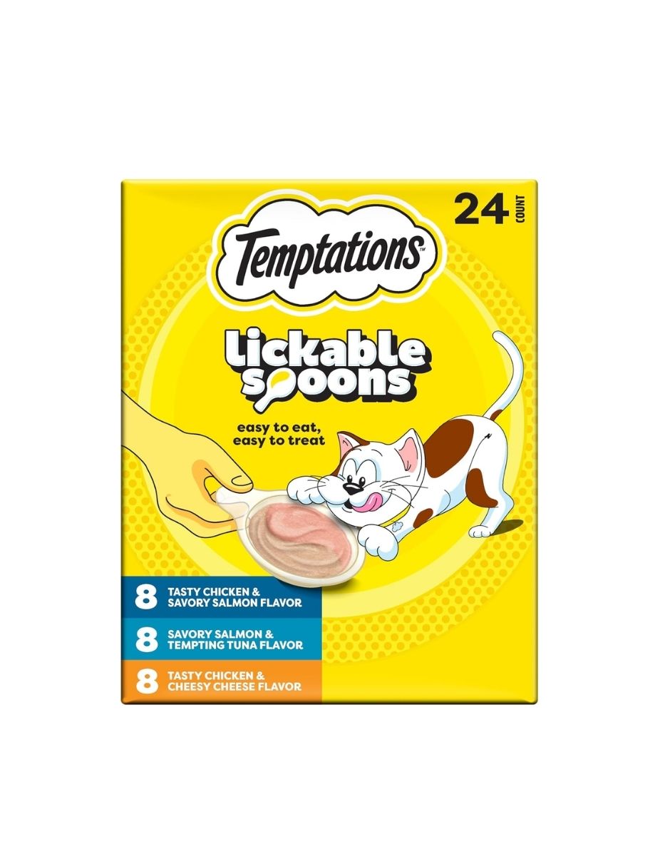 Golosinas para Gatos Temptations Lickable Spoons 24 Pack Variado