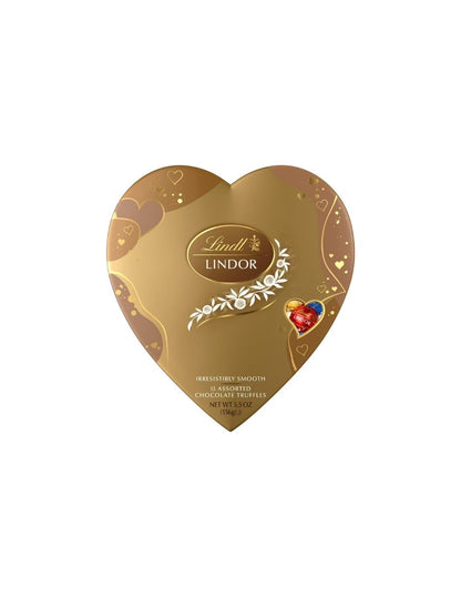 Trufas de Chocolate Surtidas en Caja de Corazón Lindt LINDOR 156gr