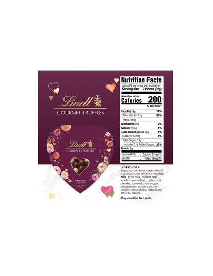 Trufas de Chocolate Surtidas en Caja de Corazón Lindt Gourmet 300gr