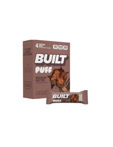 Barra de Proteína BUILT Puff Caja de 4 Unidades 160gr