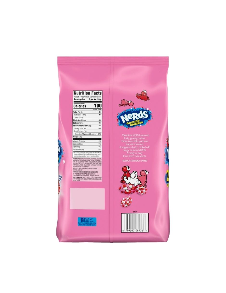 Dulces Nerds Gummy Clusters de San Valentín NERDS 283gr