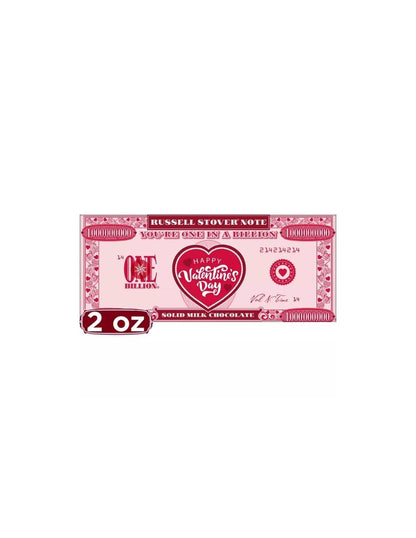 Barra de Chocolate con Leche Sólida para San Valentín - Russell Stover